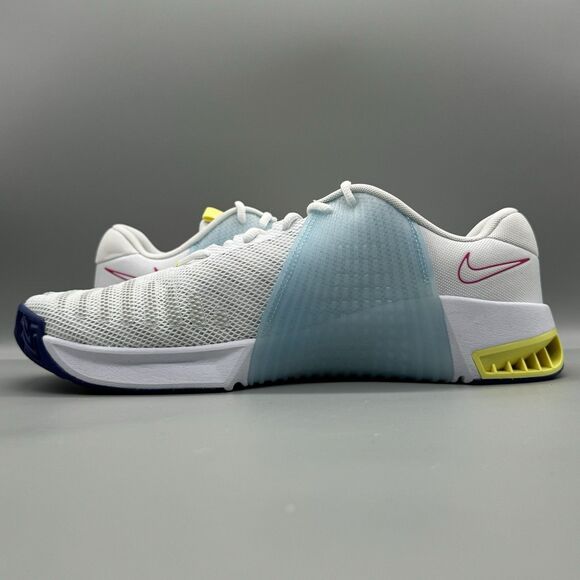 Nike Metcon 9 Men's Size 13 White Fierce Pink Deep Royal Blue Yellow DZ2617-102 - Picture 6 of 11